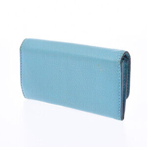 Chloe Wallet Long Marcie Calfskin Blue
